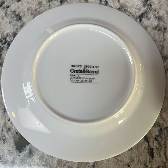 Nancy Green for Crate & Barrel Tidbits Appetizer Plates set of 2 - Picture 4 of 5